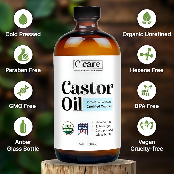 Castor Oil Organic Cold Pressed Unrefined