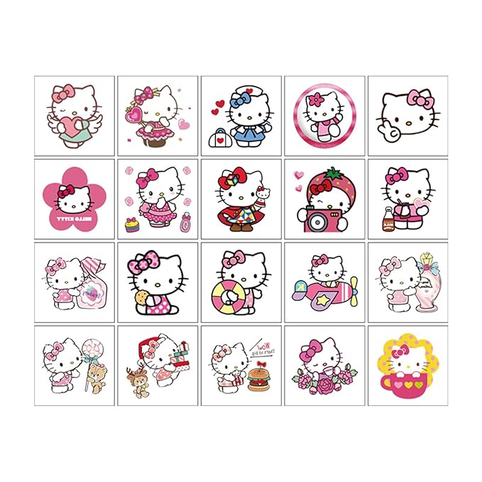 40pcs hello kitty temporary tattoos