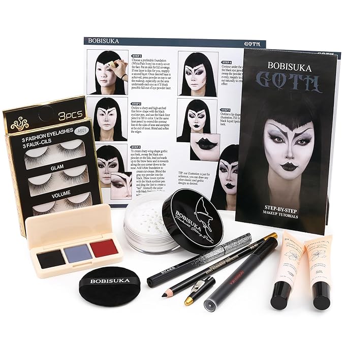 Halloween Goth Makeup, Complete Goth Make Up Set