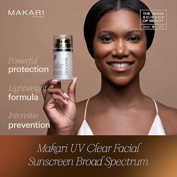 Makari UV Clear Facial Sunscreen SPF 46 (1.69 fl oz) | Broad Spectrum Face Sunscreen Lotion | UVA and UVB Sunblock | Sunscreen for Face and Neck | Lightweight Sun Screen for All Skin Types