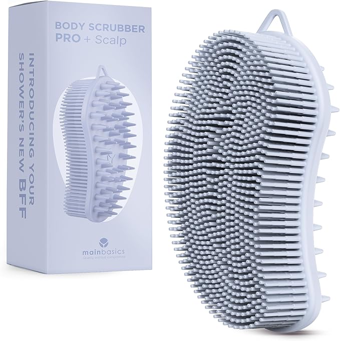 Mainbasics exfoliating silicone body scrubber