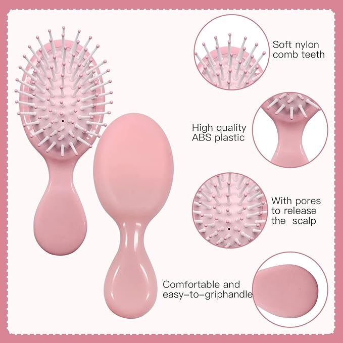 6 Pieces Mini Wet Hair Brush,