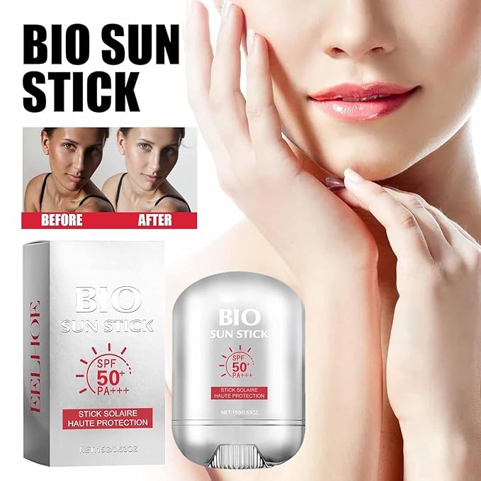 Bio Sun Stick Pro, Bio Sun Stick Spf50, Peptide 9 Bio Sun Stick Spf50, Portable UV Protection Sunscreen Stick, with Peptide Complex, Beach Defense Water-Resistant SPF 50+ (1 PCS)