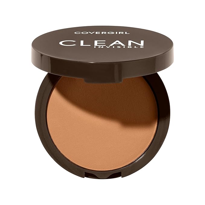 Covergirl Clean Invisible Pressed Powder, Lightweight, Breathable, Vegan Nude 158, 0.38oz