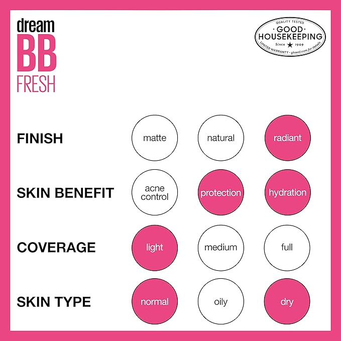 Maybelline Dream Fresh Skin Hydrating BB cream, 8-in-1 Fl Oz