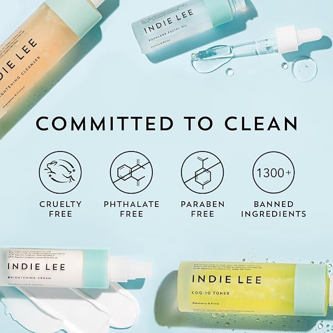 Indie Lee Purifying Face Wash - Hydrating Facial Cleanser + Makeup Remover - With Orange, Lavender, Burdock + Jasmine - Foam Face Wash for All Skin Types (125ml)