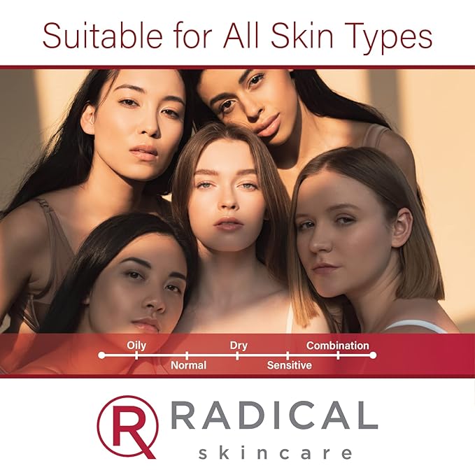 Radical Skincare Skin Perfecting Screen SPF 30 - Protects Against UVA/UVB Rays, Blurs Wrinkles, & Primes Makeup - For All Skin Types - Paraben & Cruelty Free - Clinically Proven (1.3 Fl Oz)