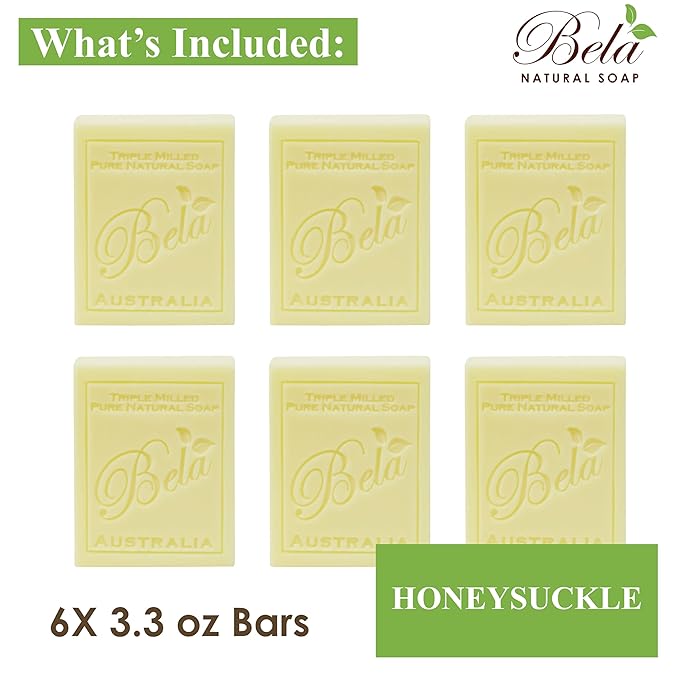 Bela, Honeysuckle, Natural Ingredient Soap Bars, 93g