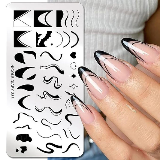 1 pcs french nail stamping