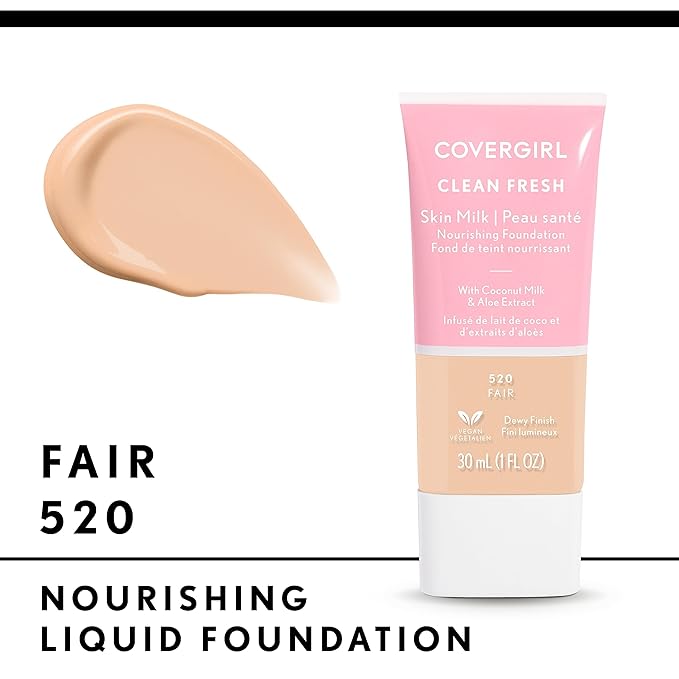 COVERGIRL Clean Fresh Skin Milk Foundation, Fair, 1 may vary)