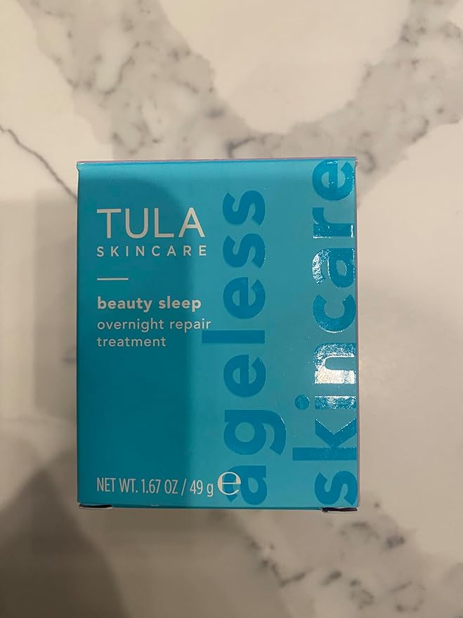 TULA Skin Care Beauty Sleep Overnight Repair Treatment - Anti-Aging, Night Cream, Contains Natural Peptides, AHAs, Retinol, Vitamin C to Reduce the Appearance of Lines and Dull Tone, 1.7 oz.