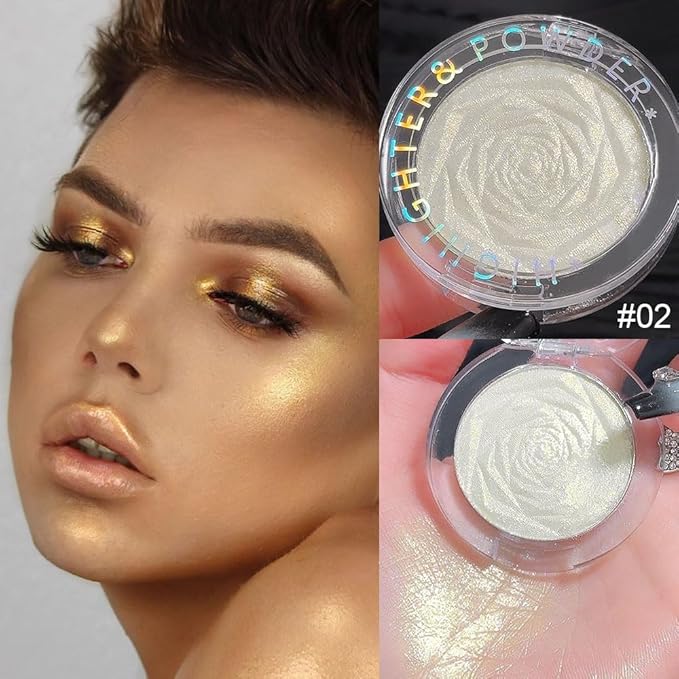 evpct Blonde Gold Face Highlighter Makeup Shimmer Glitter