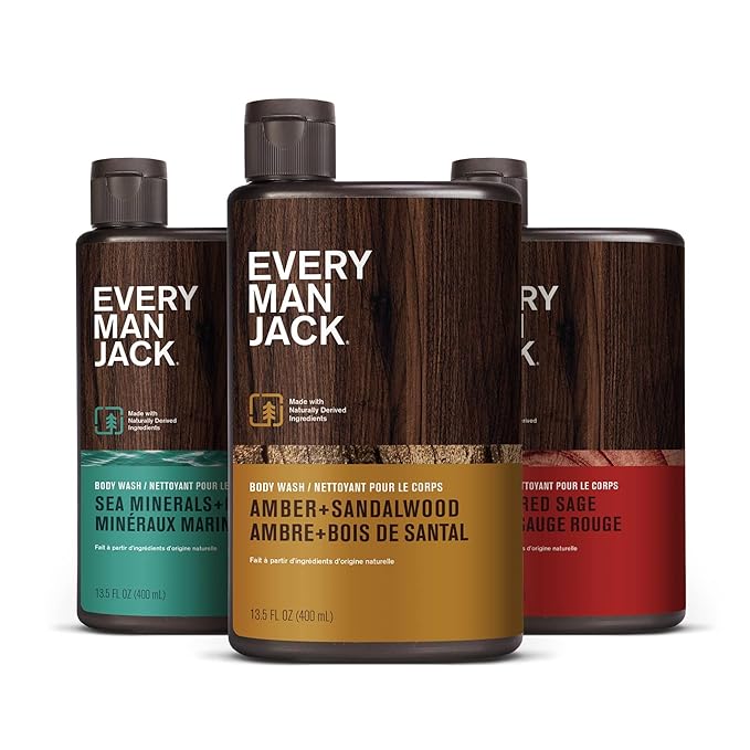 Every Man Jack Men's Body Wash Variety Pack