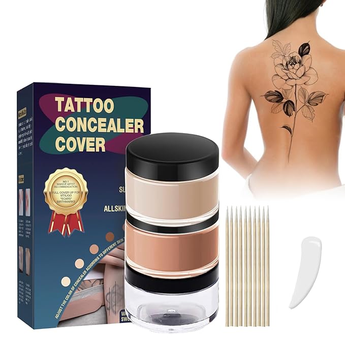 Tattoo Cover Up, Waterproof Makeup Concealer with 2 Waterproof Concealer(*2) 20g