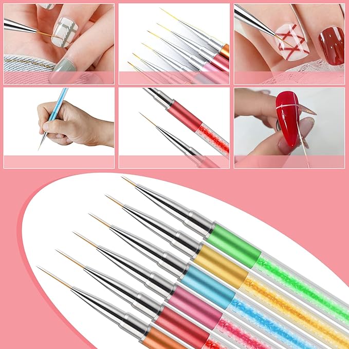 Artdone Nail Art Brushes Set,6PCS