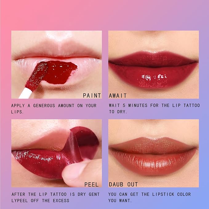 Peel Off Lip Liner,Matte Lip Liner,Waterproof Long Lasting Lip