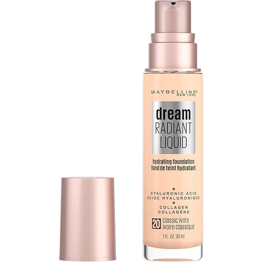 Maybelline Dream Radiant Liquid Medium Coverage Hydrating Makeup, 1 Count