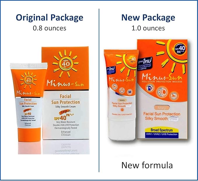 (New Formula x 1 Ounces) Facial Sun Protection Silky Smooth Plus with Broad Spectrum UVA1 UVA2 and UVB Protection