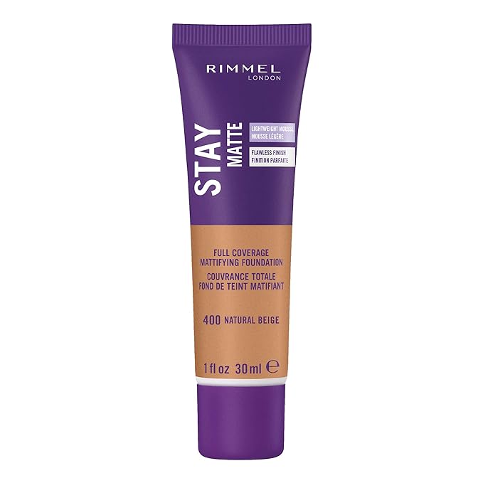 Rimmel London Stay Matte Liquid Mousse - 400 Control, Oil-Free, 1oz