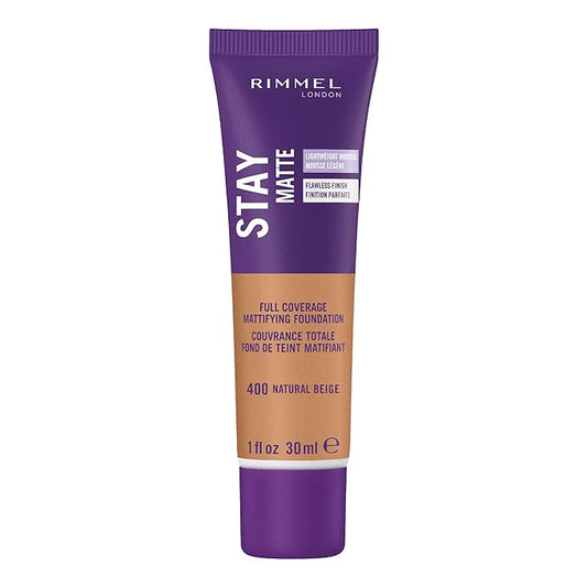 Rimmel London Stay Matte Liquid Mousse - 400 Control, Oil-Free, 1oz