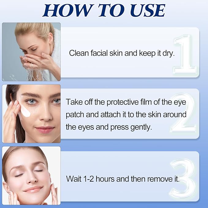 6 Picecs Malora Microglow Eye Patches,Hyaluronic Patchess for Under,Malora Under EyePatches for Wrinkles,Reduces Puffiness & Eye Bags,Under Eye Wrinkles Hydrating Sticker Mask (1Box)
