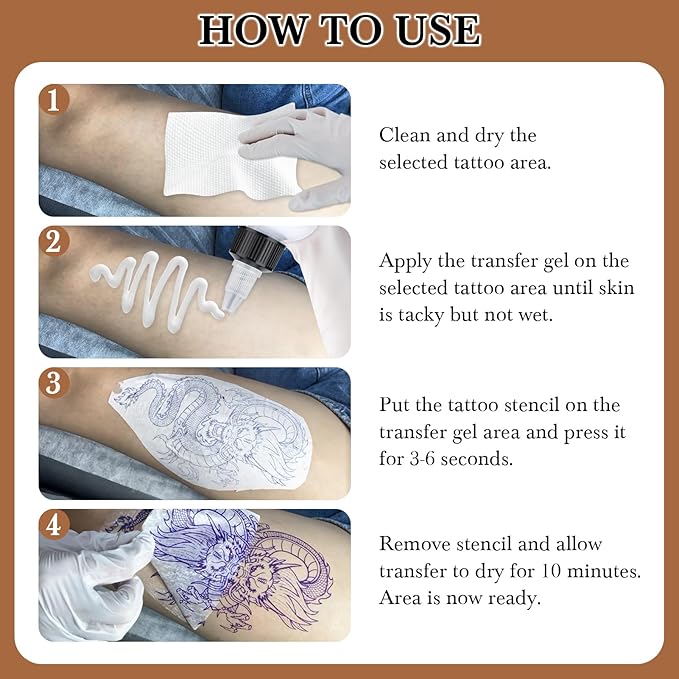 2pcs tattoo stencil transfer gel