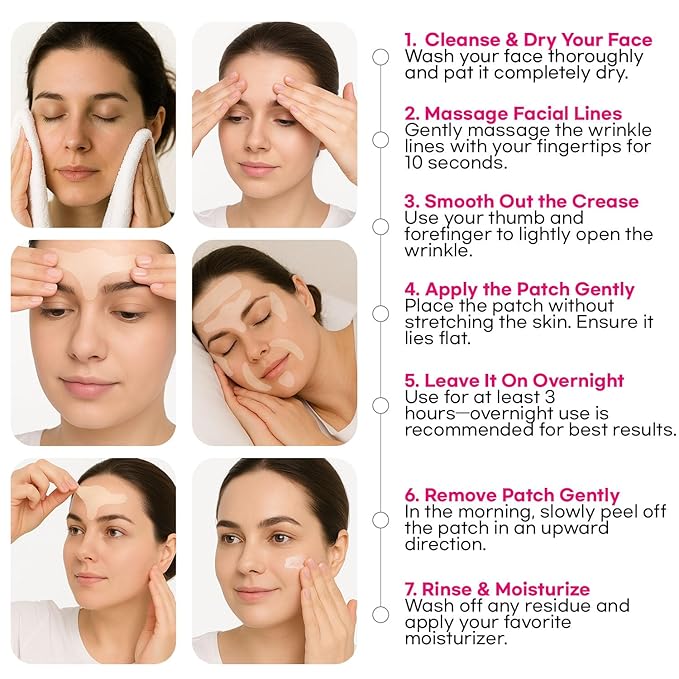 Facial and Forehead Wrinkle Patches: Face Wrinkle Treatment for Forehead, Smile Line, Under Eye- Anti Wrinkle Patches 192pcs