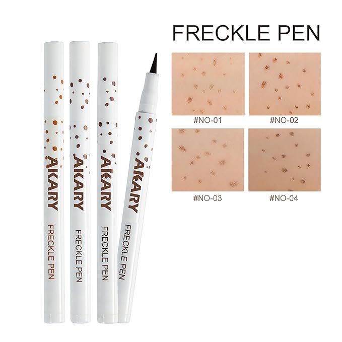 AKARY Freckle Pen Professional Lifelike Face Concealer Point Light Brown)