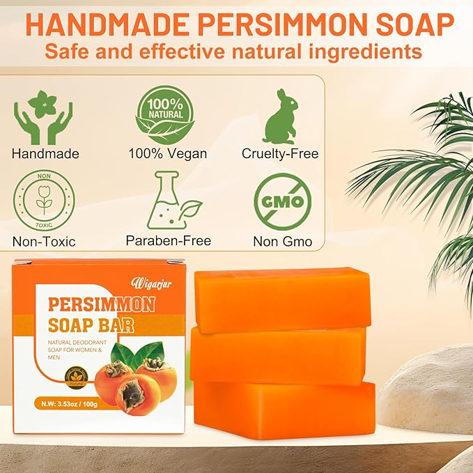 3 PCS Persimmon Soap Bar