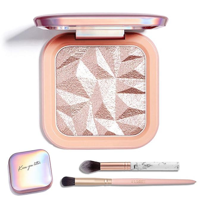 Face Highlighter Makeup Palette Kit, Shimmer Glitter Highlight Face