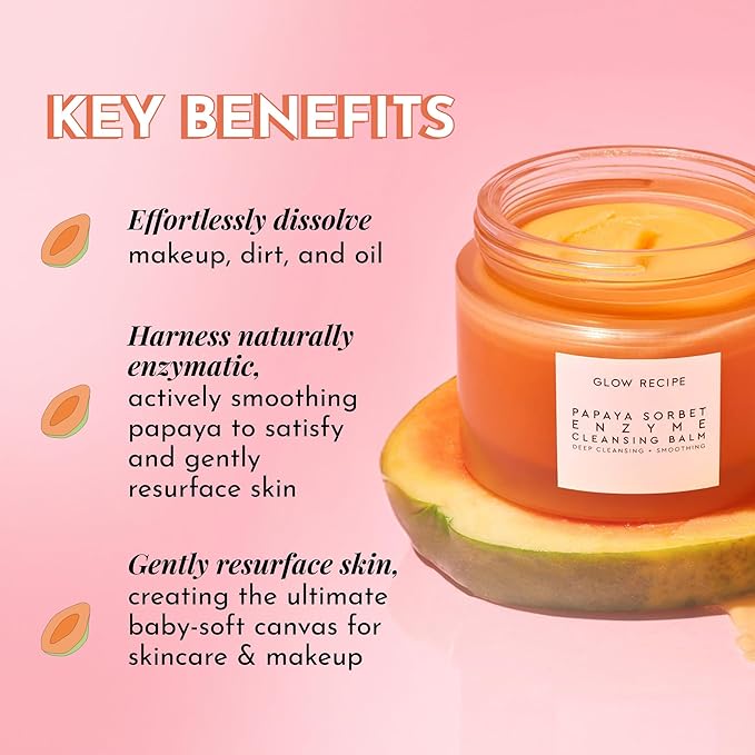Glow Recipe Clarifying Double Cleanse Duo - Blueberry Gentle Cleanser (160ml) + Papaya Enzyme Cleansing Balm (100ml)