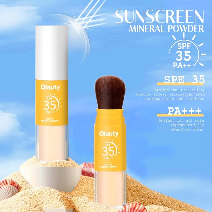 Mineral Sunscreen Setting Powder, Translucent Oil Natural Matte Skinp (Medium#2)