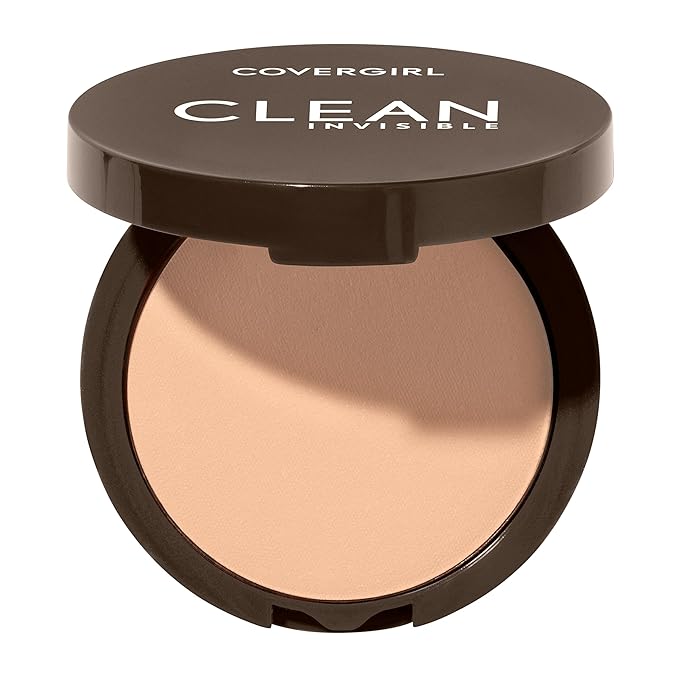 Covergirl Clean Invisible Pressed Powder, Lightweight, Breathable, Vegan of 2) 0.38oz