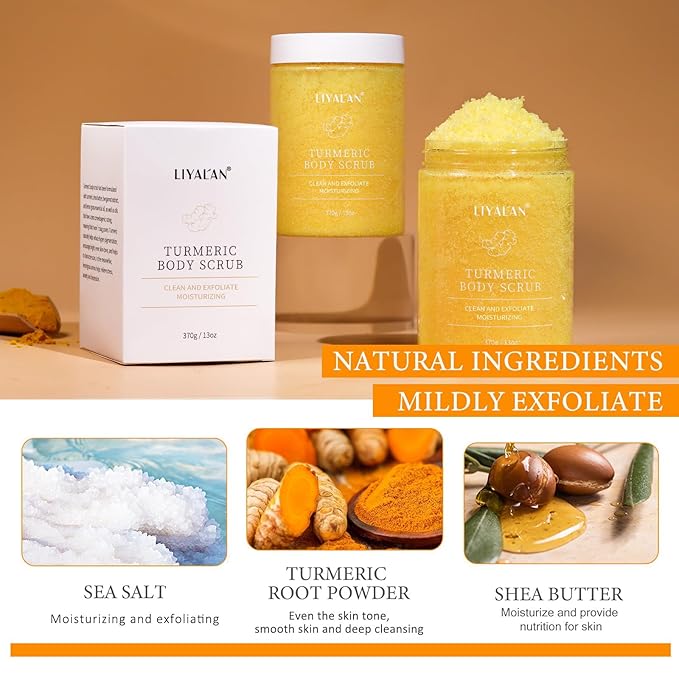 Liyalan Turmeric Body Scrub Moisturizing and