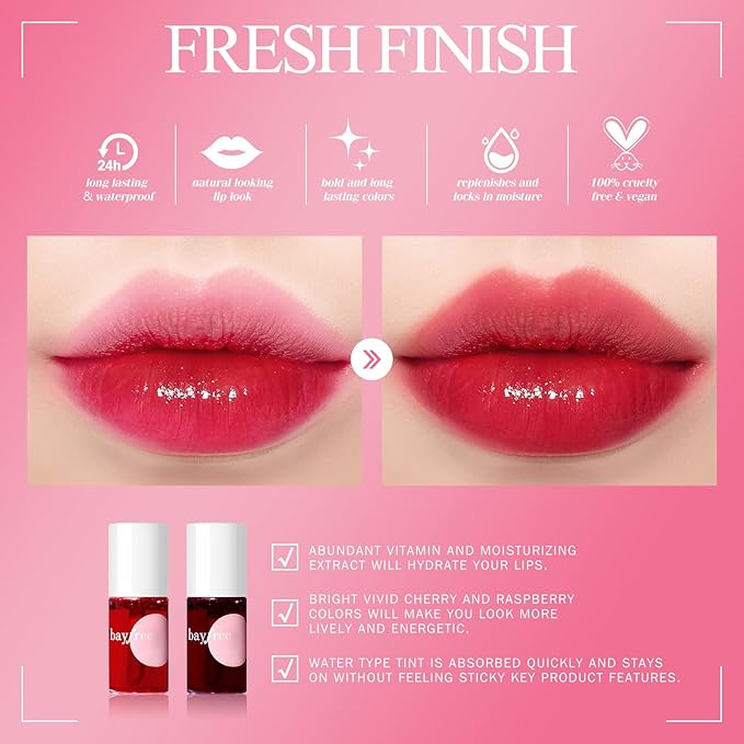 Lip Tint Stain Set, Lip Stain Long Lasting Lip