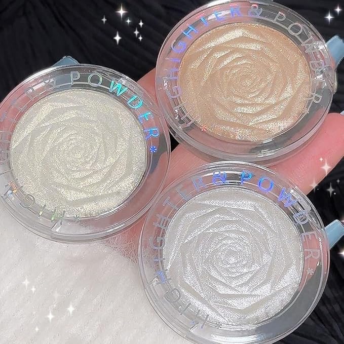 evpct Pearl White & Champagne Gold Face Highlighter