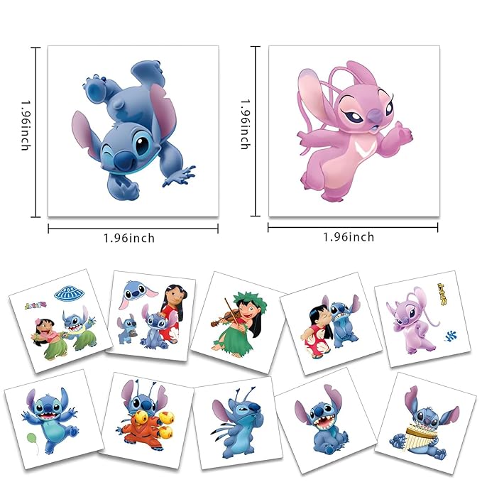 40pcs stitch temporary tattoos for