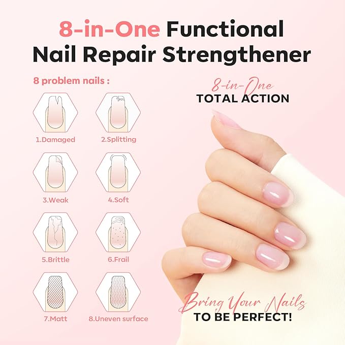 modelones Nail Strengthener, 8-in-One Nail