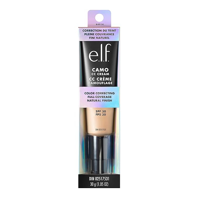 e.l.f. Camo CC Cream, Color Correcting Medium-To-Full Coverage W, (30g) 1.05 Oz