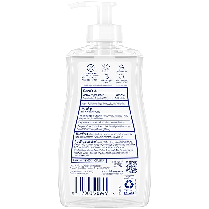 Dial Antibacterial Liquid Hand Soap, Aloe