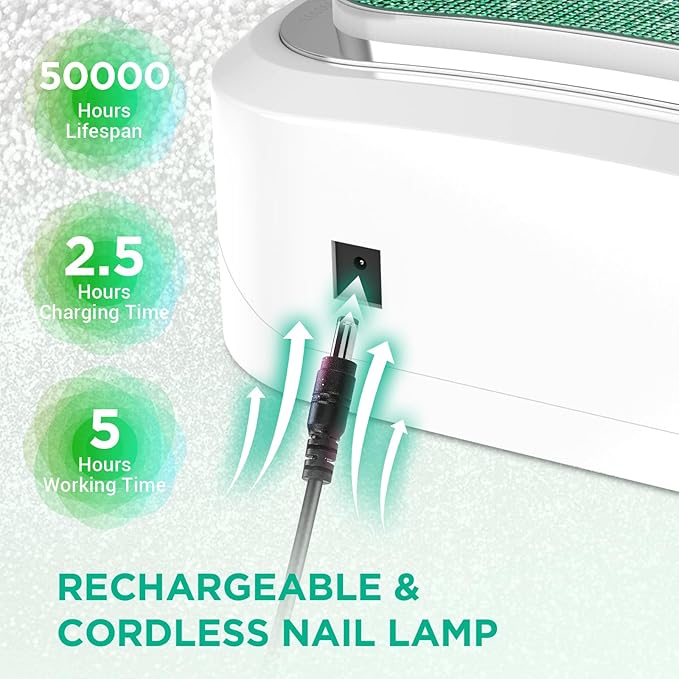 Cordless Nail Lamp, 120W Rechargeable