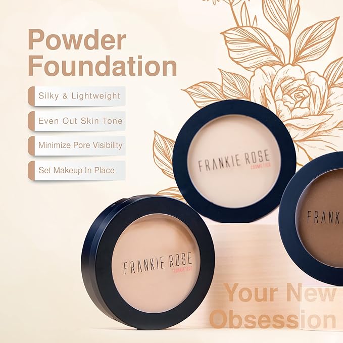 Frankie Rose Cosmetics Powder Foundation – Full Coverage Grams (Spice)