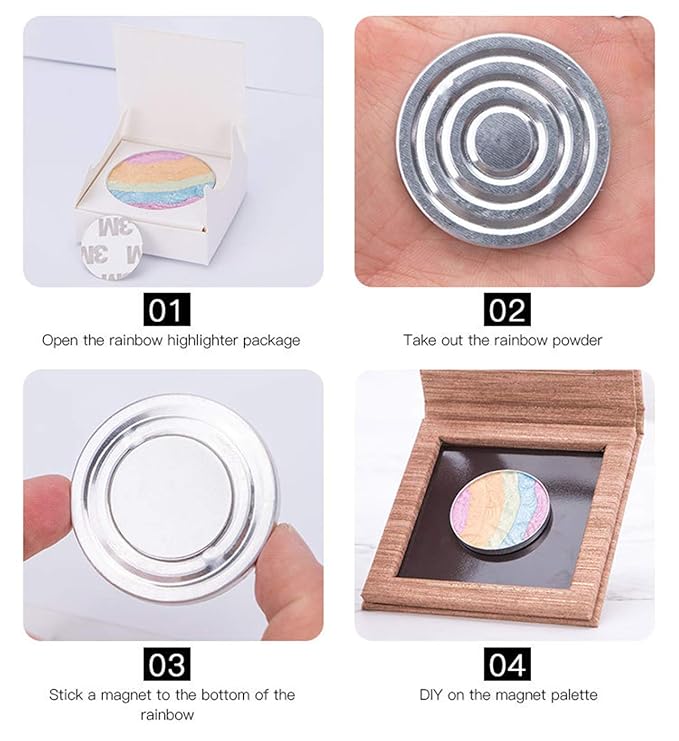 Pro 6 Colors 3D Baked Rainbow Highlighter Eyeshadow