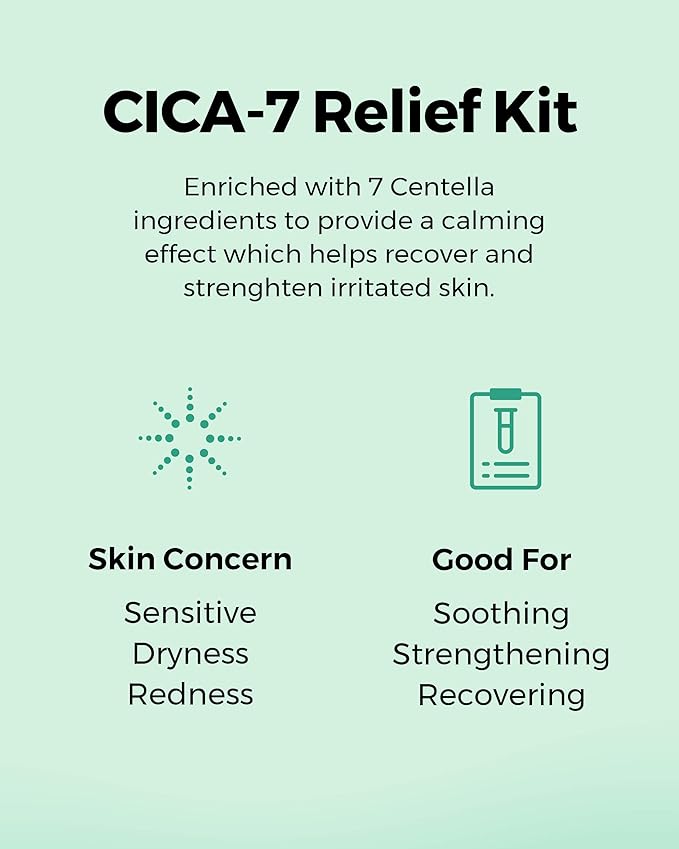 COSRX CICA Relief Kit | Toner, Moisturizing