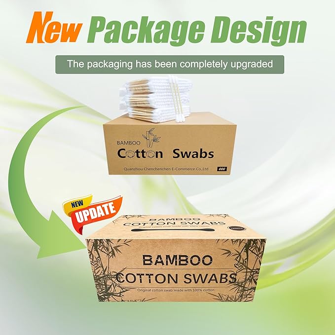 Bamboo cotton swabs, wooden cotton