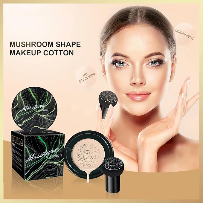 Mushroom Head Air Cushion CC Cream, Long-Lasting Brightening (Buff Beige)