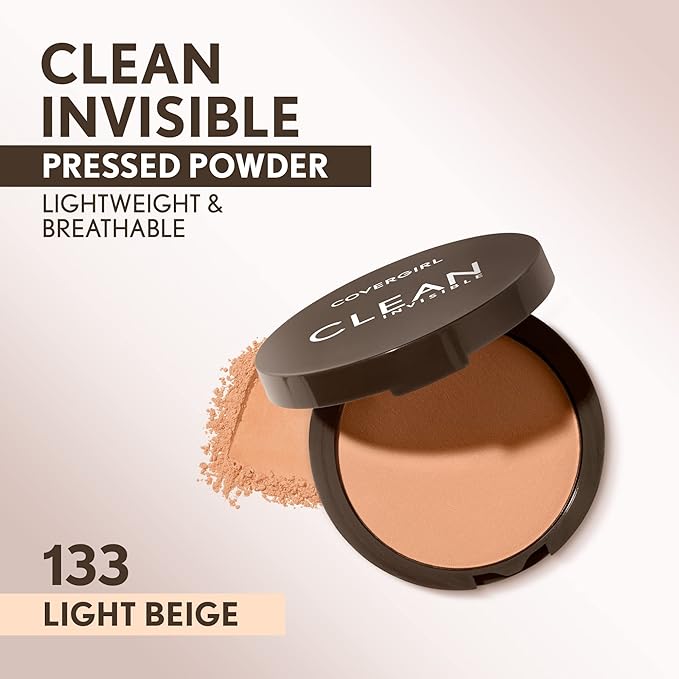 Covergirl Clean Invisible Pressed Powder, Lightweight, Breathable, Vegan of 5) 0.38oz