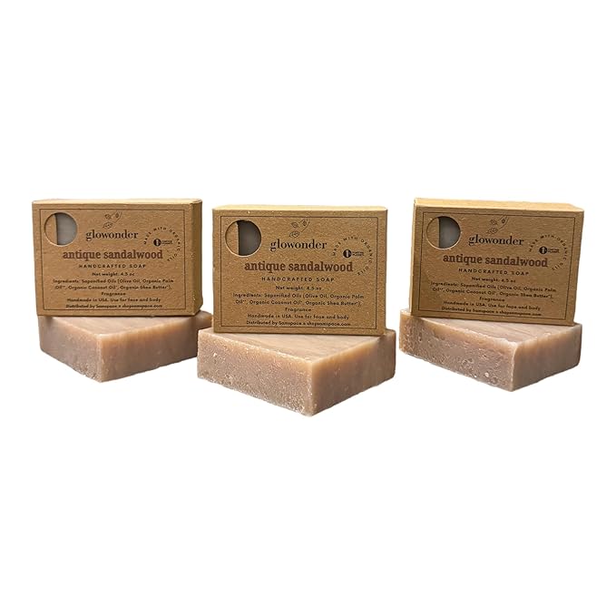 3 Pack Antique Sandalwood Handmade Organic 13.5 oz