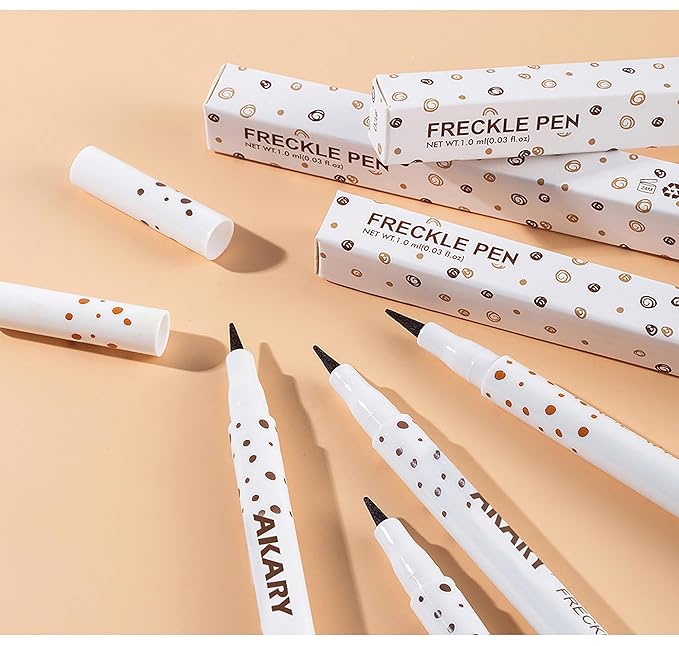 AKARY Freckle Pen Professional Lifelike Face Concealer Point Light Brown)