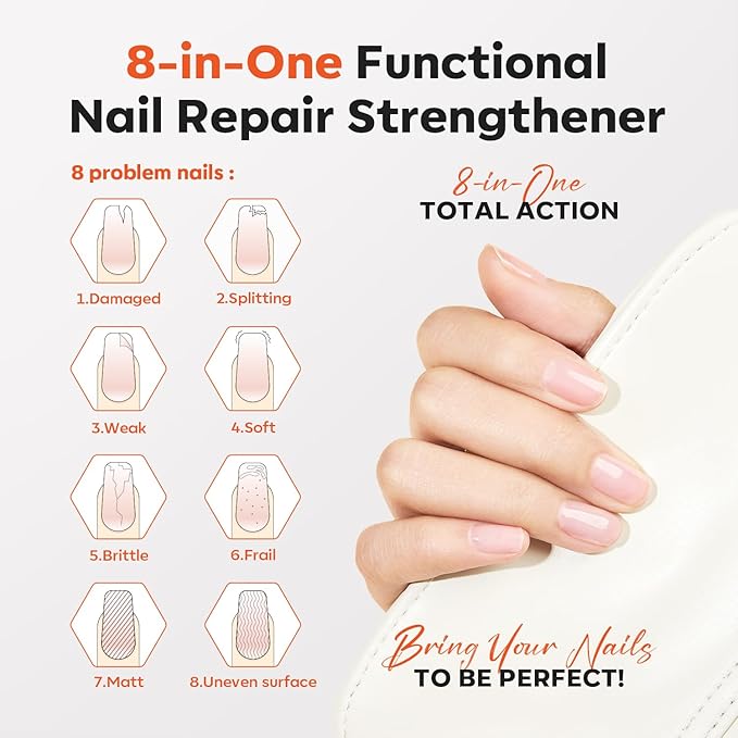 modelones Nail Strengthener, 8-in-One Nail